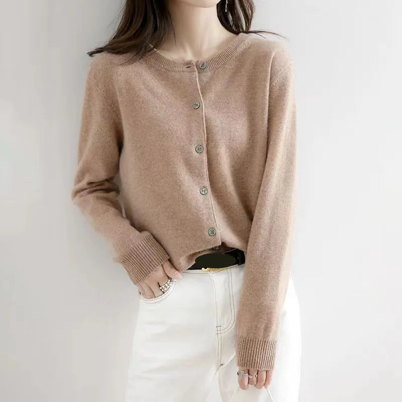 Korean Single Breasted Cardigans Sweater Women Autumn Winter .