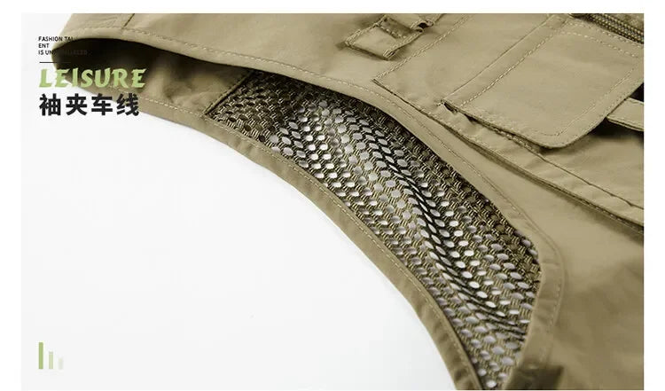 14 Pockets Summer New Men US Tactical Hiking Fishing Vest Mens.