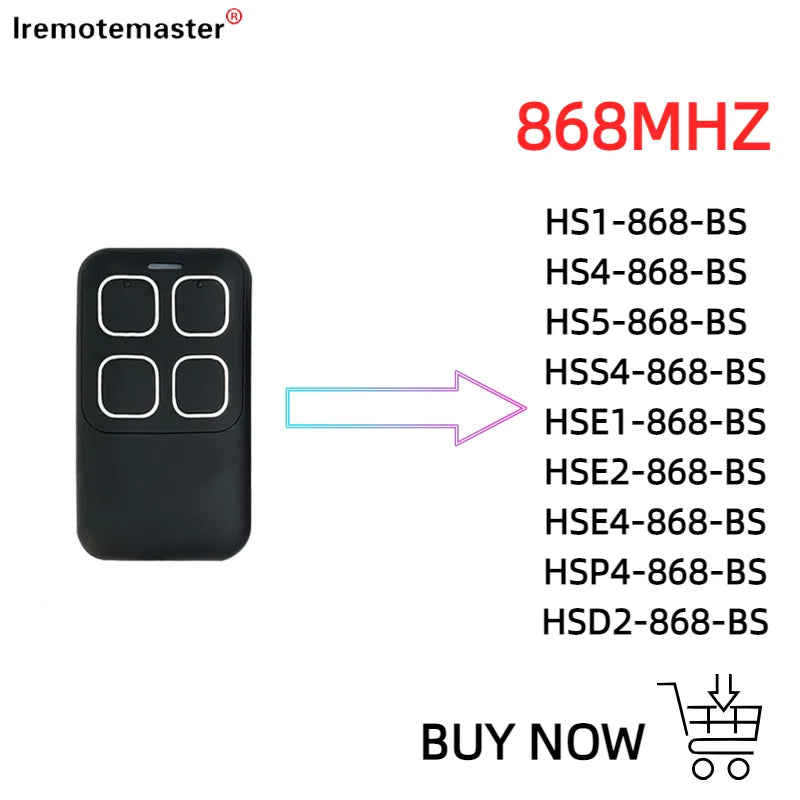 Compatible BiSecure HSE2 HSE4 868 BS Remote Controller .