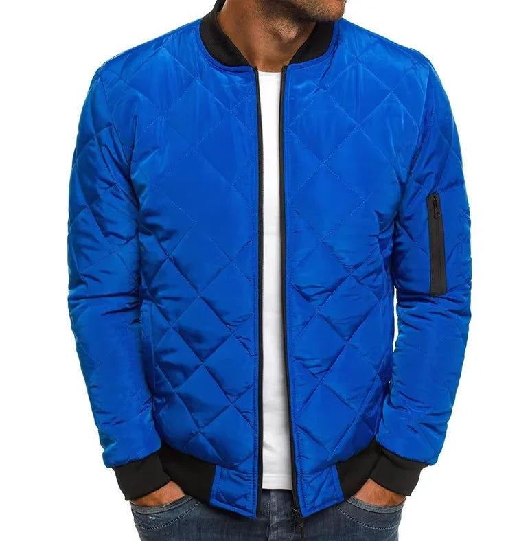 Winter New Jacket Men's Baseball Collar Mesh Pressed Lightweight  .