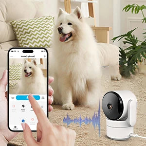 AMOROM 2K Indoor Camera 5/2.4G Wi-Fi Home Night Vision Security Camera.