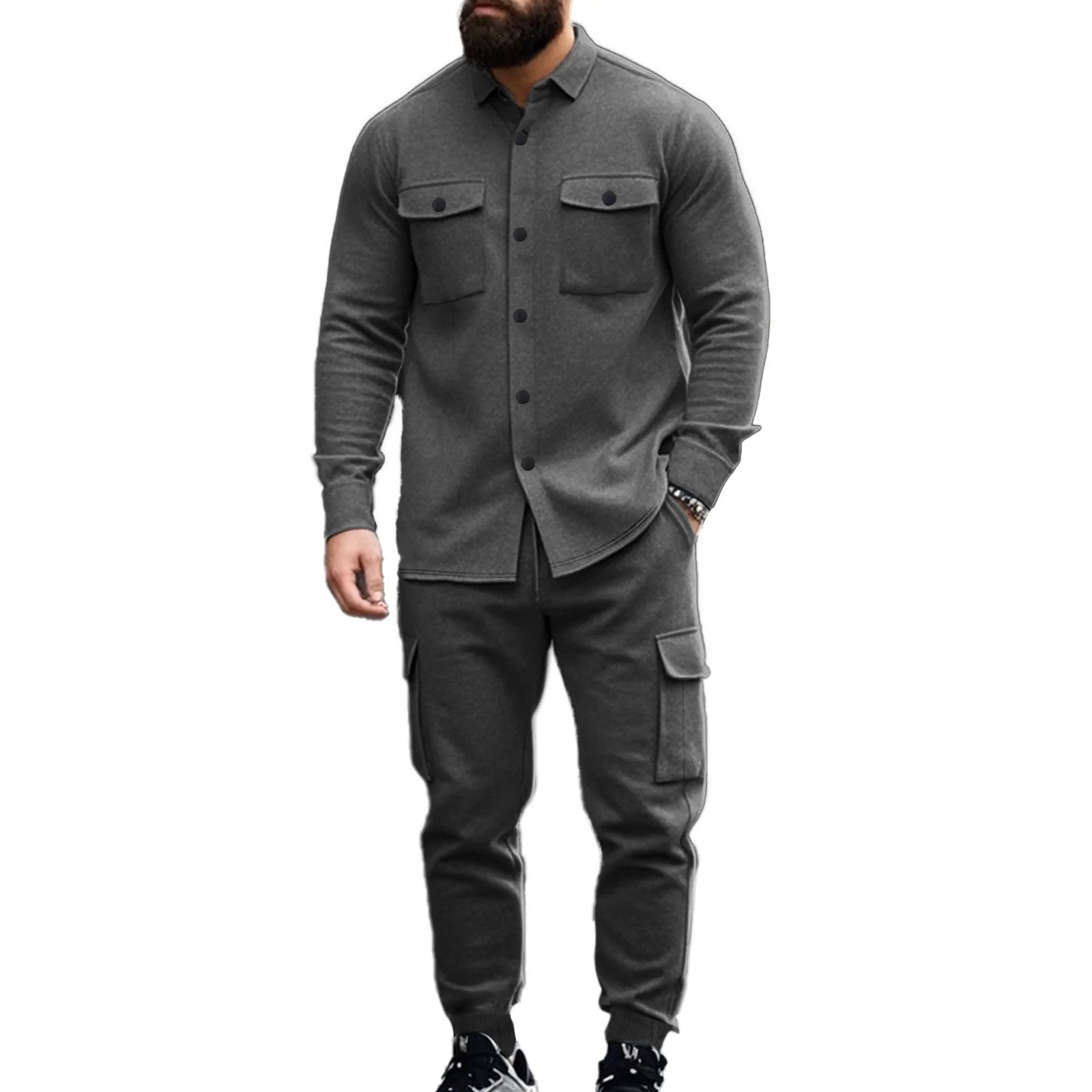 American heavy heavy men's overalls lined with outdoor sports pants.