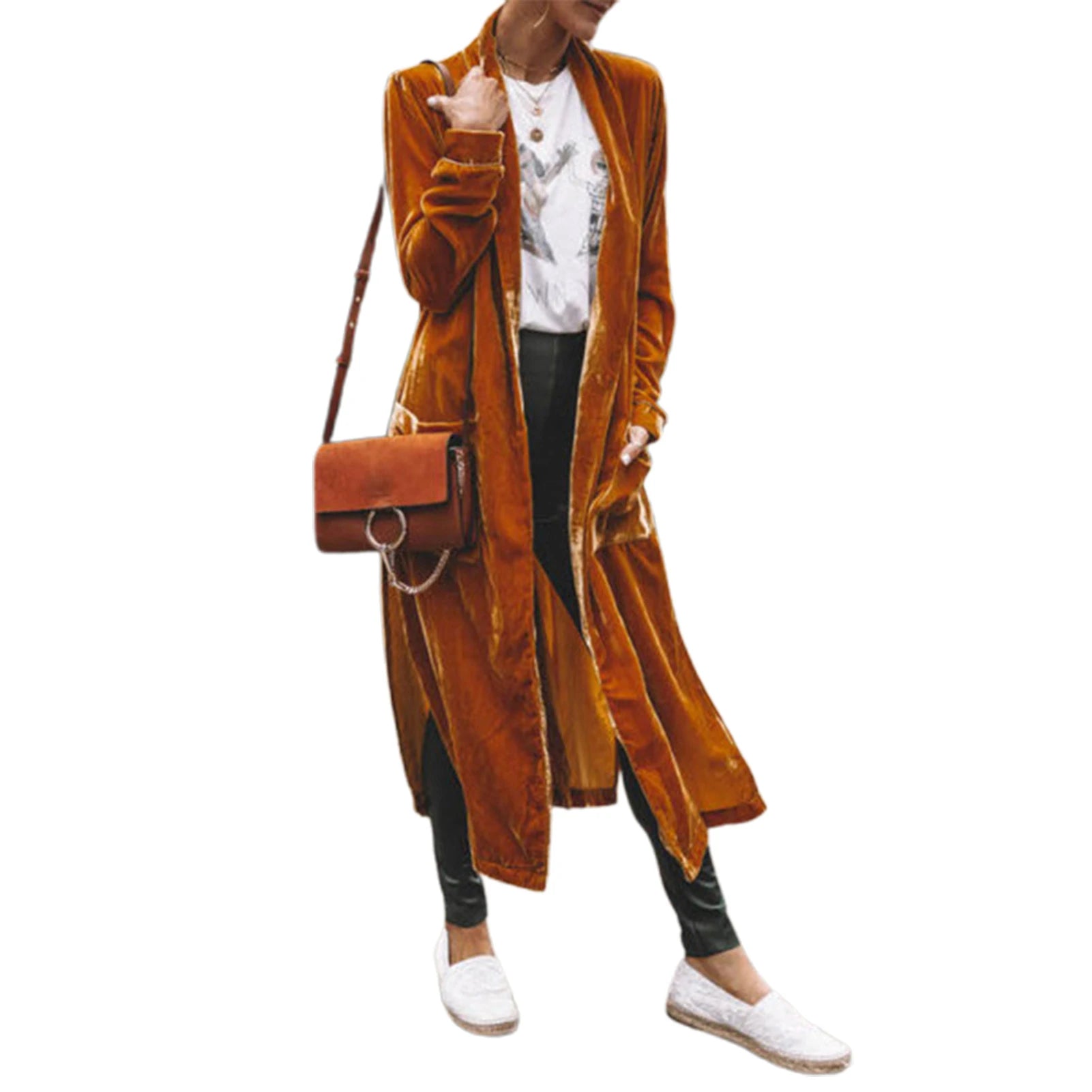 Stylish Women Coat Warm Fashion Golden Velvet Small Suit Jacket .