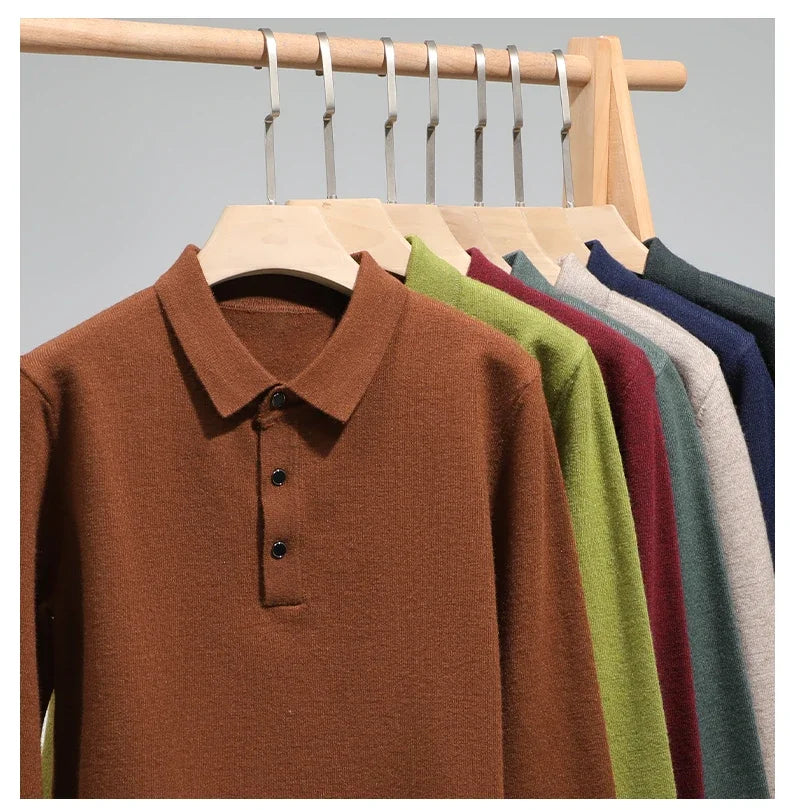 7 Colors Business Men's Sweater Knitwear Autumn Winter Casual.