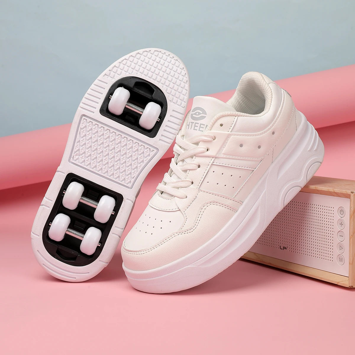 Kids 6Wheels Roller Skating Shoes Walking Shoes .