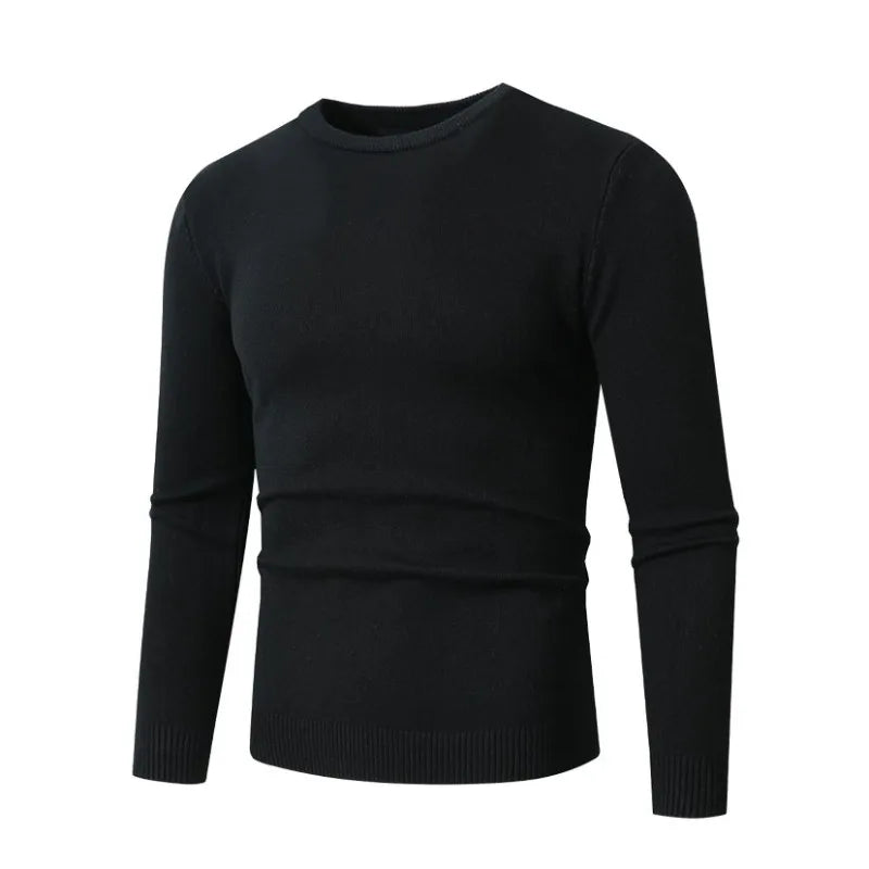 Mens Crewneck Sweater Pullover Knit Casual Long Sleeve.