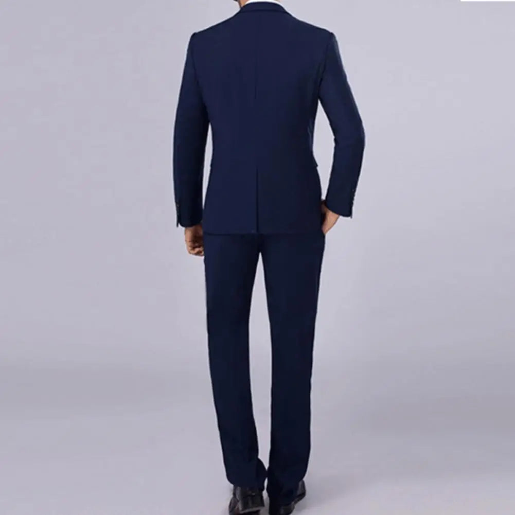 One Button Suit Soft Well-knit Handsome Slim Fit Business.