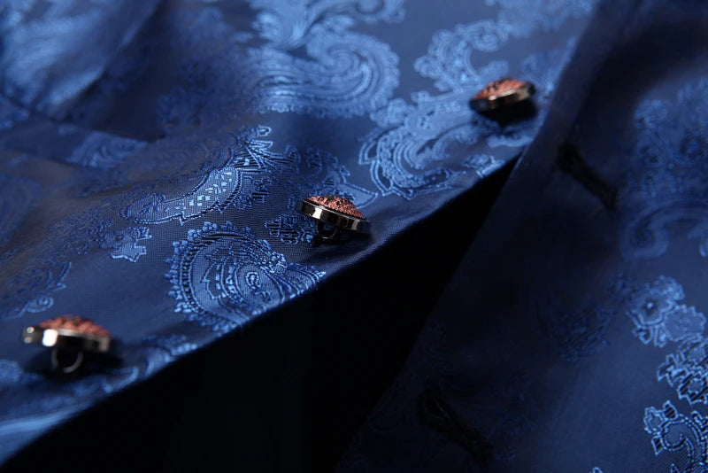 New High-end Suit Collar Jacquard White Vest for Men,