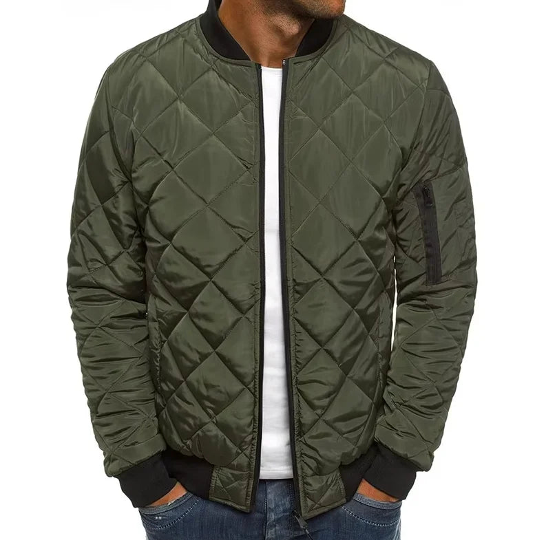 Winter New Jacket Men's Baseball Collar Mesh Pressed Lightweight  .