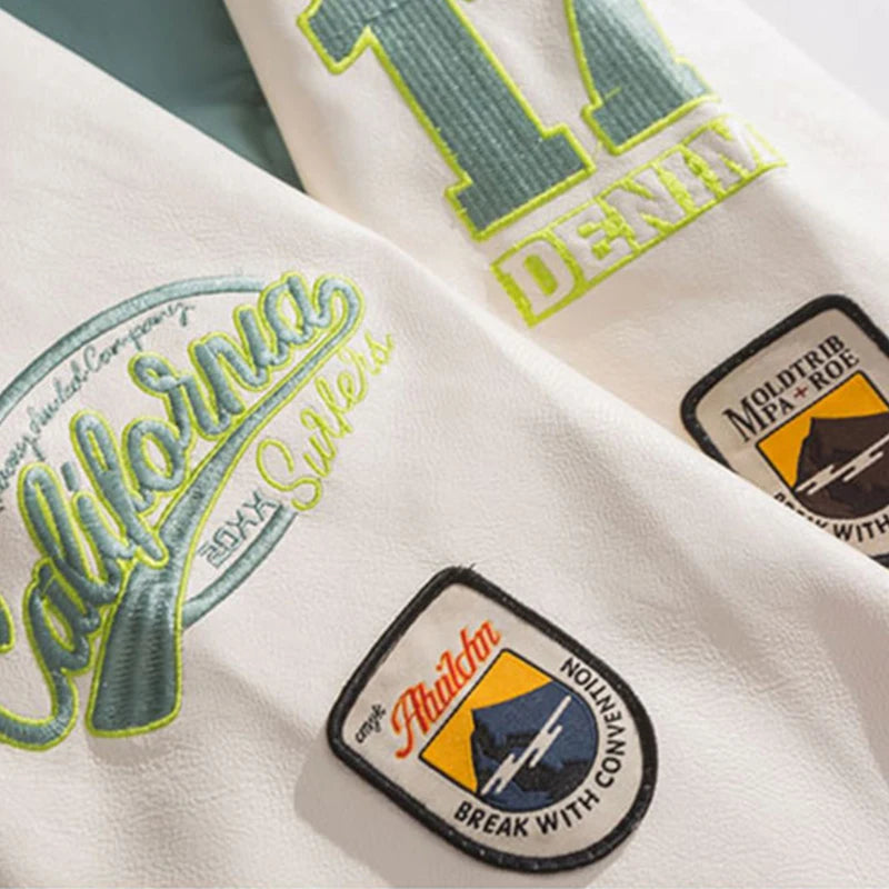 Embroidery Pilot Baseball Jacket Men Hip-Hop Streetwear .