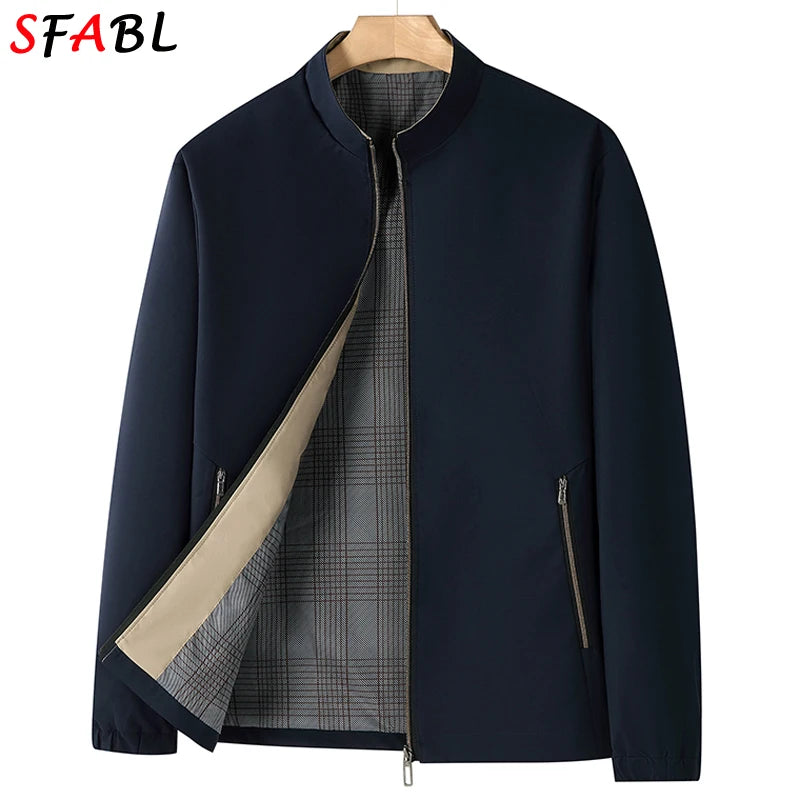 Spring Autumn Jacket Men Casual Solid Color Men's Jackets Slim Fit.