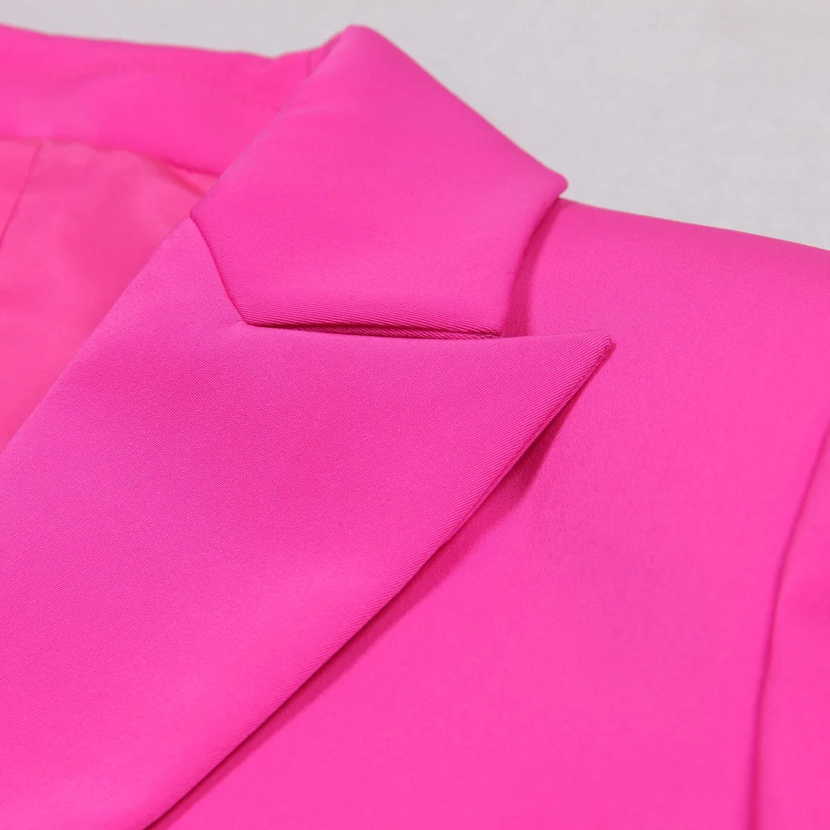 American  Fresh Fuchsia Color 3PCS Blazer Set with Bre Top and Pencil Pants .