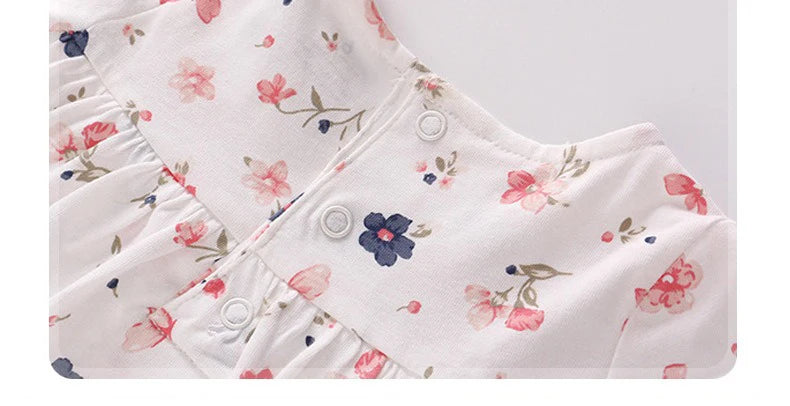 2pcs Spring Summer Infant Baby Girls Clothes Sets Toddler Dresses Long Sleeves Cardigan+Bodysuit Dress Newborn Girl Outfit
