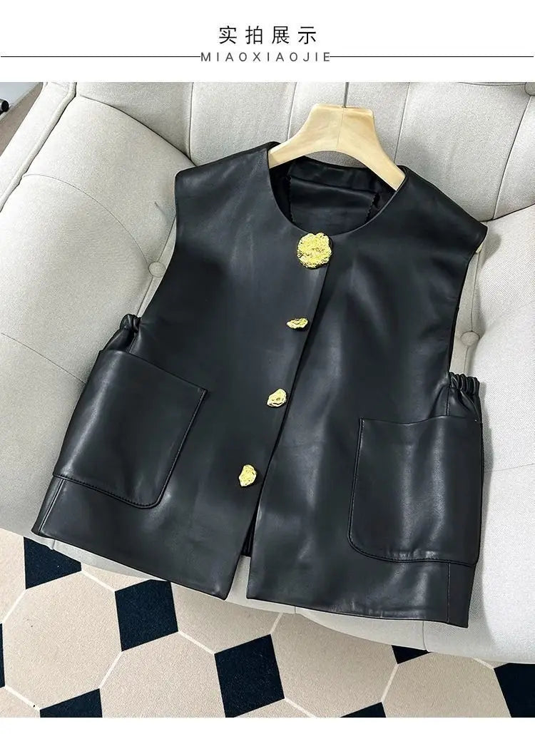 Spring Autumn New High-End Temperament Light Luxury Leather.