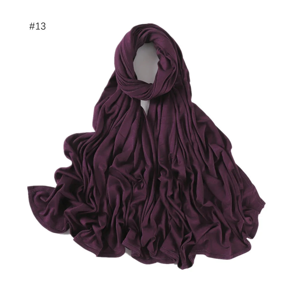 Modal Cotton Jersey Hijabs For Woman Long Muslim Scarf .