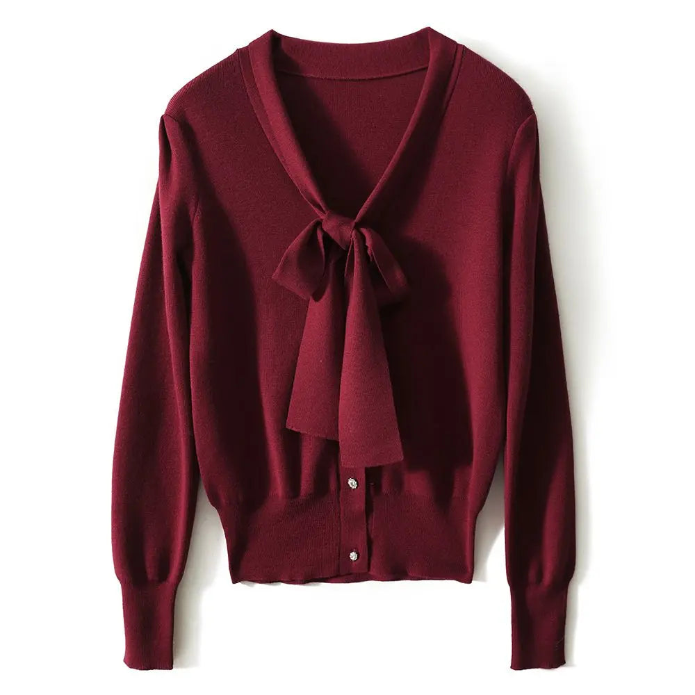 Women Clothing Fashion Elegant Scarf Collar Pullover Autumn Winter.