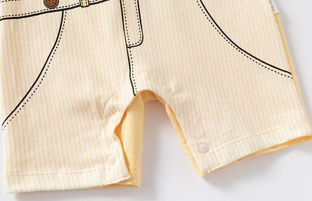 Newborn Jumpsuit, Baby Boxer Short-Sleeved Jumpsuit, Infant Jumpsuit, Cute Crawling Suit, Outing Clothes