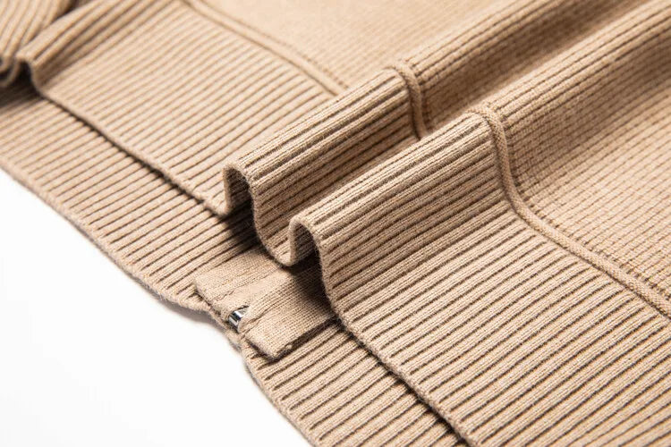 Solid Color Long-sleeved Stretch Cardigan for Men,