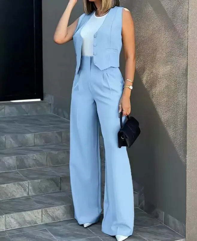 Women OL Blazer Pant Sets 2 Pieces Casual Slim .