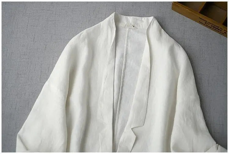 Nomikuma Causal Women Cotton Linen Blazer .
