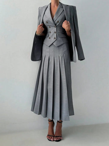 3pcs Women Elegant Work Casual Business Suit Set.