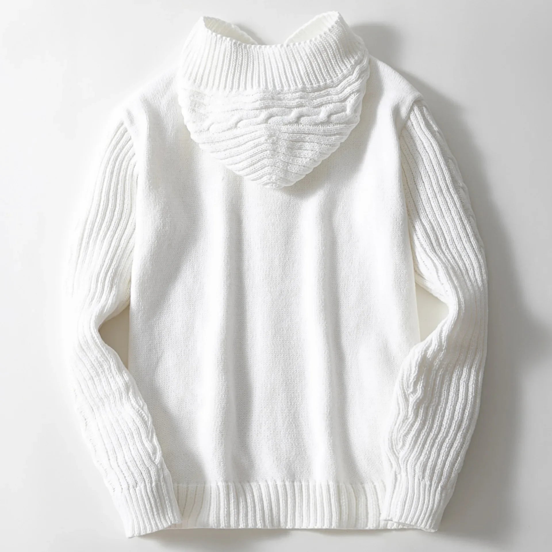 Men Cardigan Sweaters Hooded Coat Full Sleeve Solid Coats Casual .