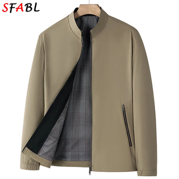 Spring Autumn Jacket Men Casual Solid Color Men's Jackets Slim Fit.