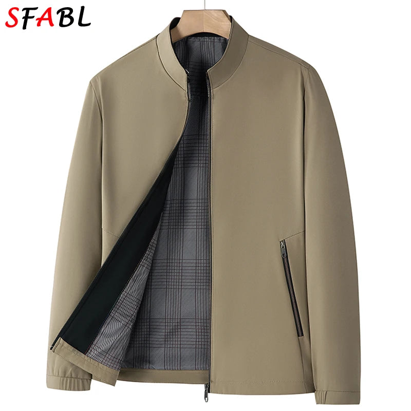Spring Autumn Jacket Men Casual Solid Color Men's Jackets Slim Fit.