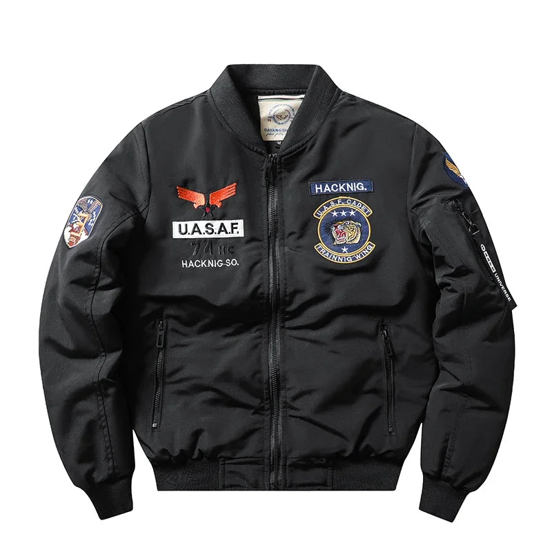 Men Military Pilot Reversible Jackets Men Autumn Bomber.