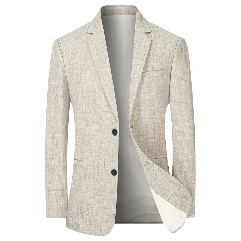 New Men Suit Jacket Thin Blazers Spring Autumn Solid Business .