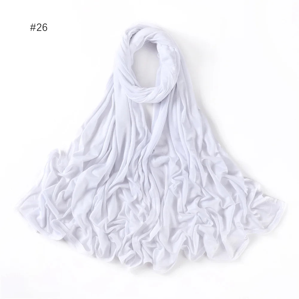 Modal Cotton Jersey Hijabs For Woman Long Muslim Scarf .