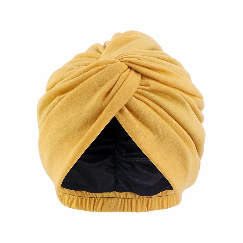 Muslim Jersey Hijab Turban Cap Forehead Cross Soild Color Turbante Hat Islamic Headwear India Bonnet for Women Inner Hijab Caps