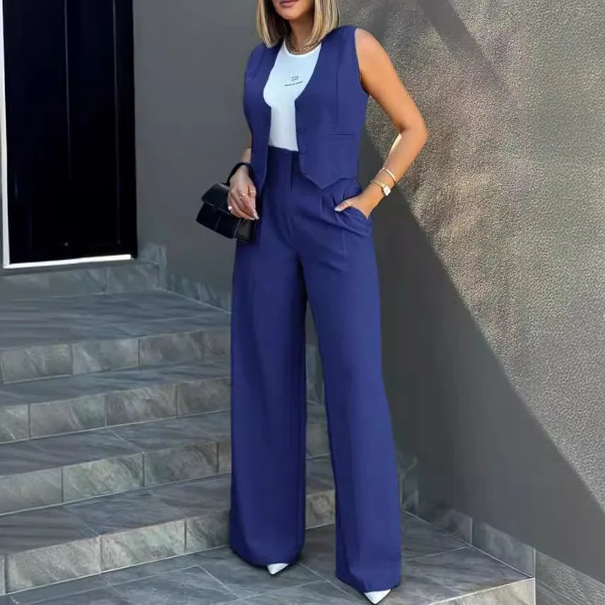 Women OL Blazer Pant Sets 2 Pieces Casual Slim .