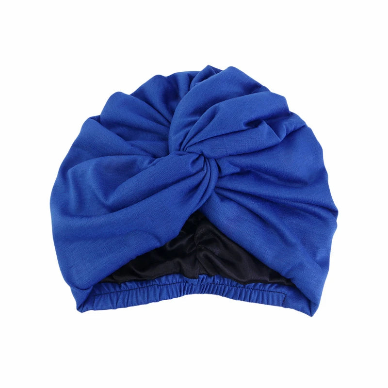 Muslim Jersey Hijab Turban Cap Forehead Cross Soild Color Turbante Hat Islamic Headwear India Bonnet for Women Inner Hijab Caps