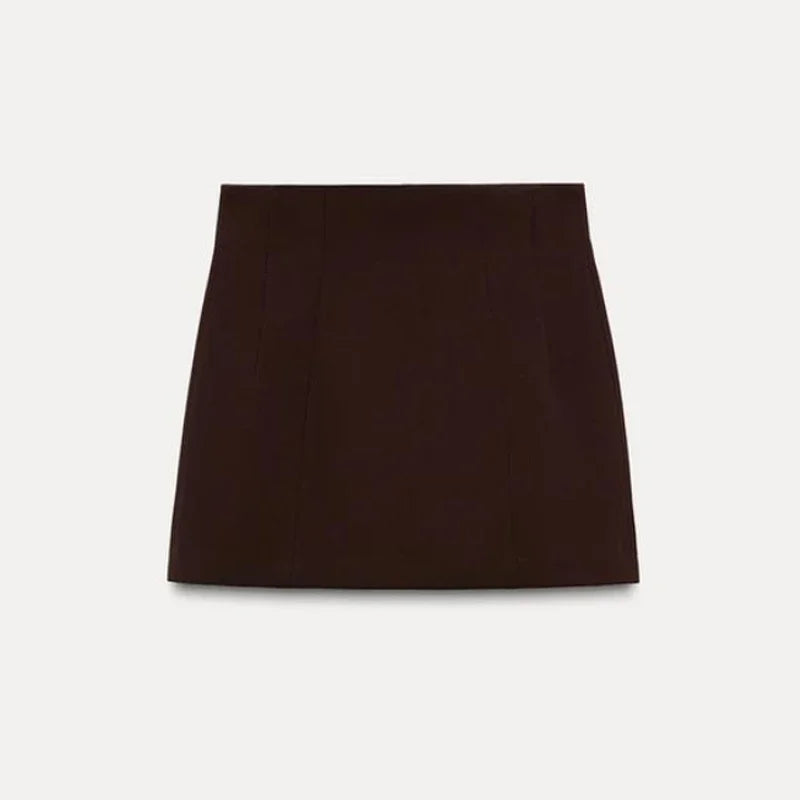 Elegant Lapel Blazer Skirt Set Women Casual Slim.