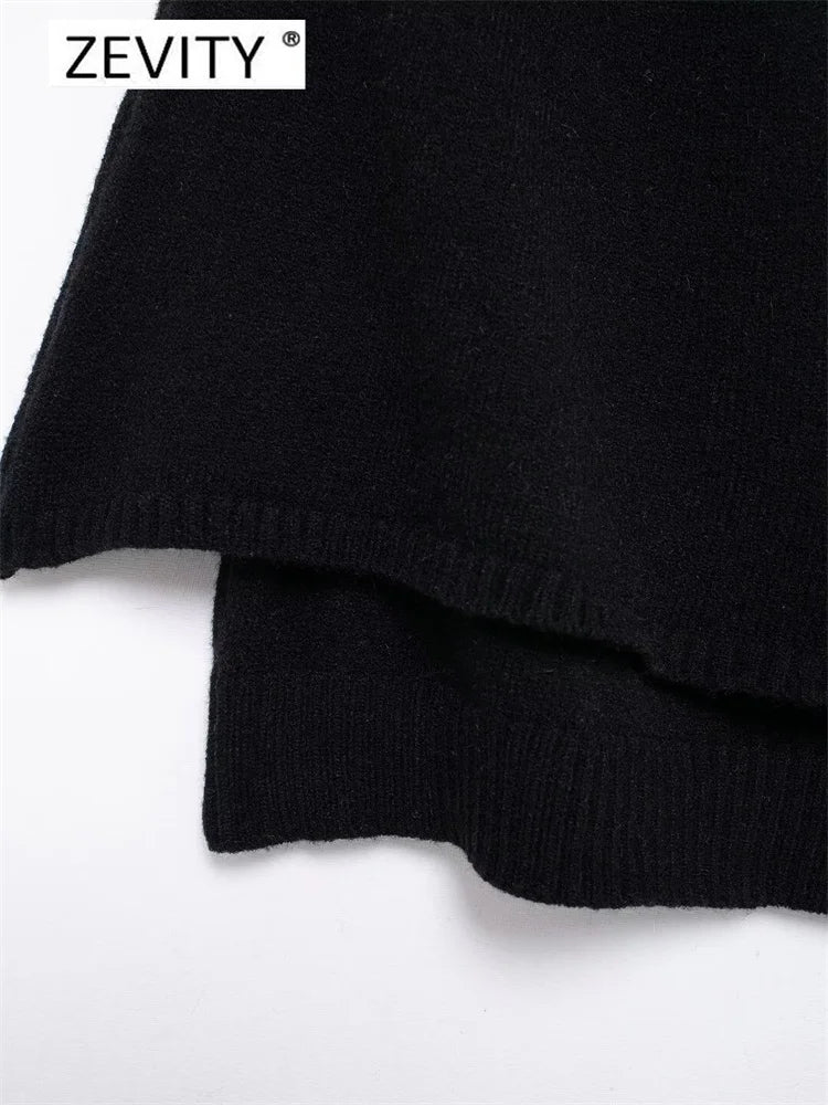 Women O Neck Breasted Solid Color Knitted Shawl Sweater Jacket Female .
