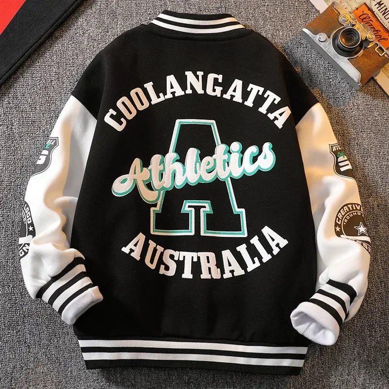 Fashion Spring Autumn Long Sleeve Outwear Teenager Kids.
