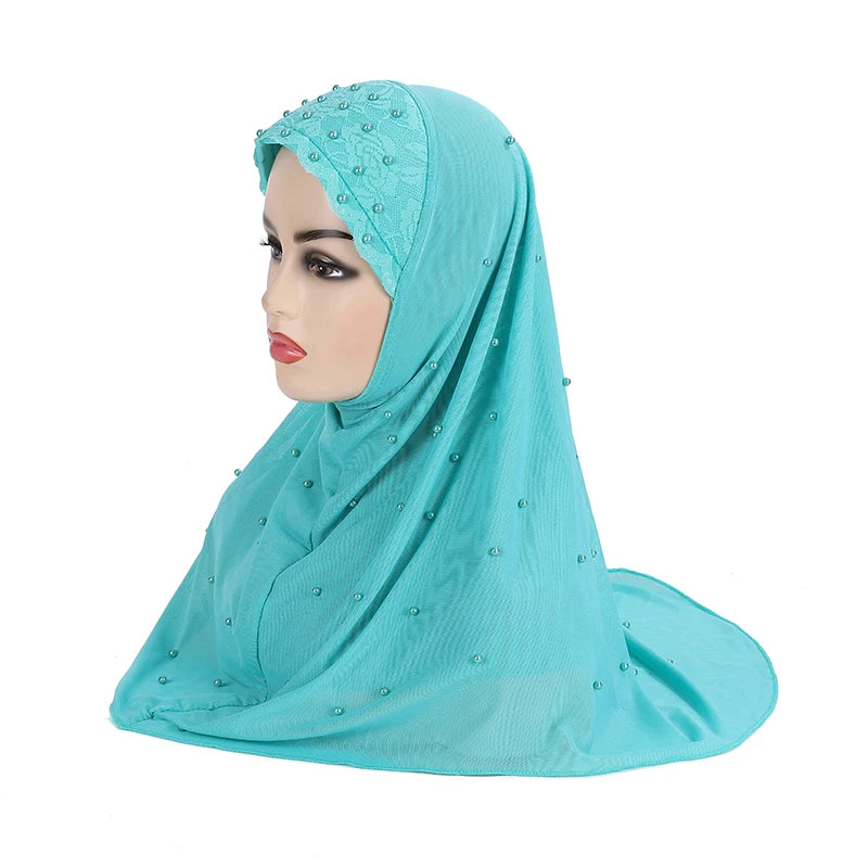 big girls adults soft net two layers muslim scarf islamic hijab.