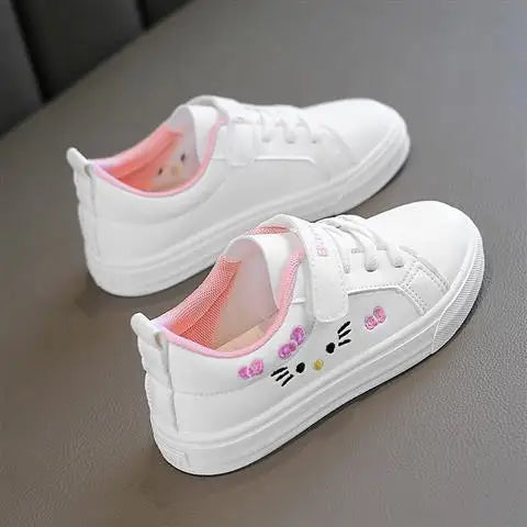Kids White Sneakers Fall Slip Resistant Durable Spring Autumn Shoes .