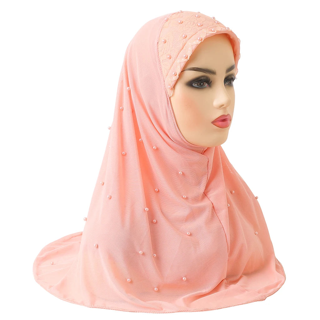 big girls adults soft net two layers muslim scarf islamic hijab.