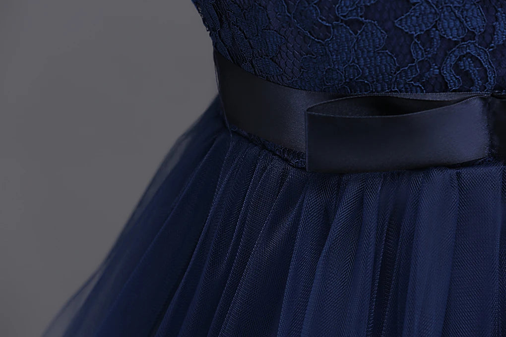 Western girls dress Princess dress Children's dress long lace .