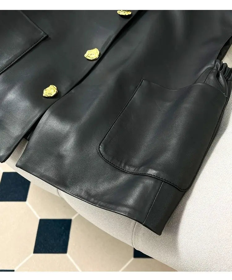 Spring Autumn New High-End Temperament Light Luxury Leather.