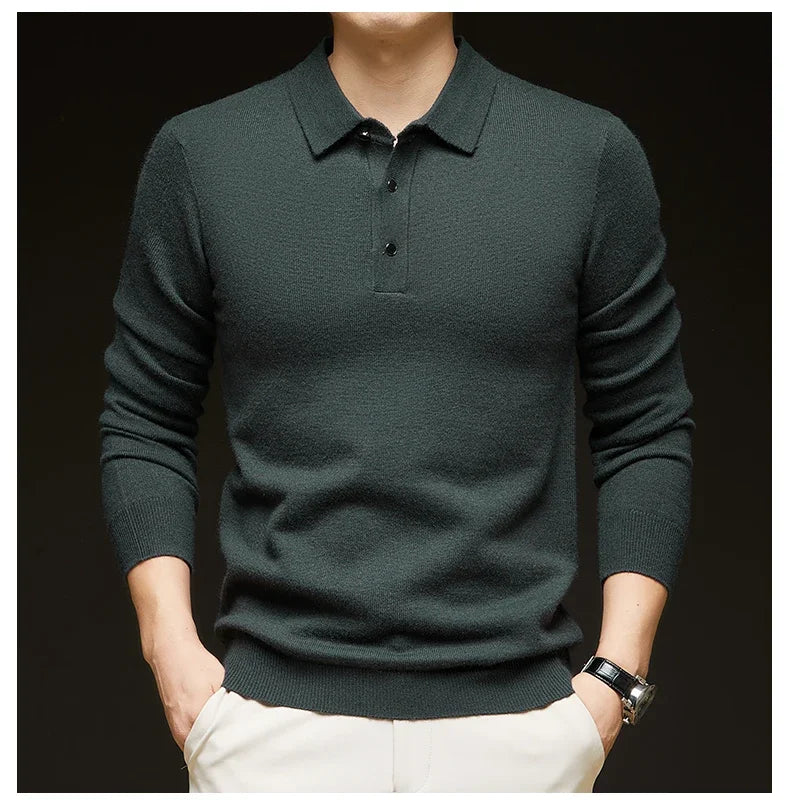 7 Colors Business Men's Sweater Knitwear Autumn Winter Casual.