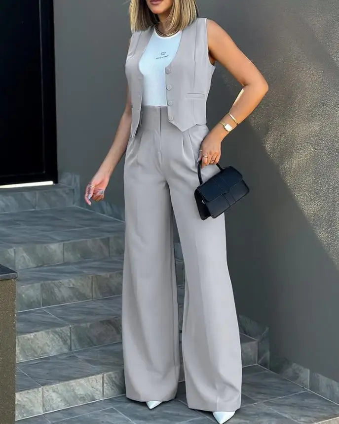 Women OL Blazer Pant Sets 2 Pieces Casual Slim .