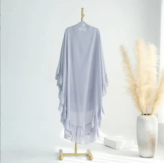Islamic Long Khimar Ramadan Muslim Chiffon Hijab Women.