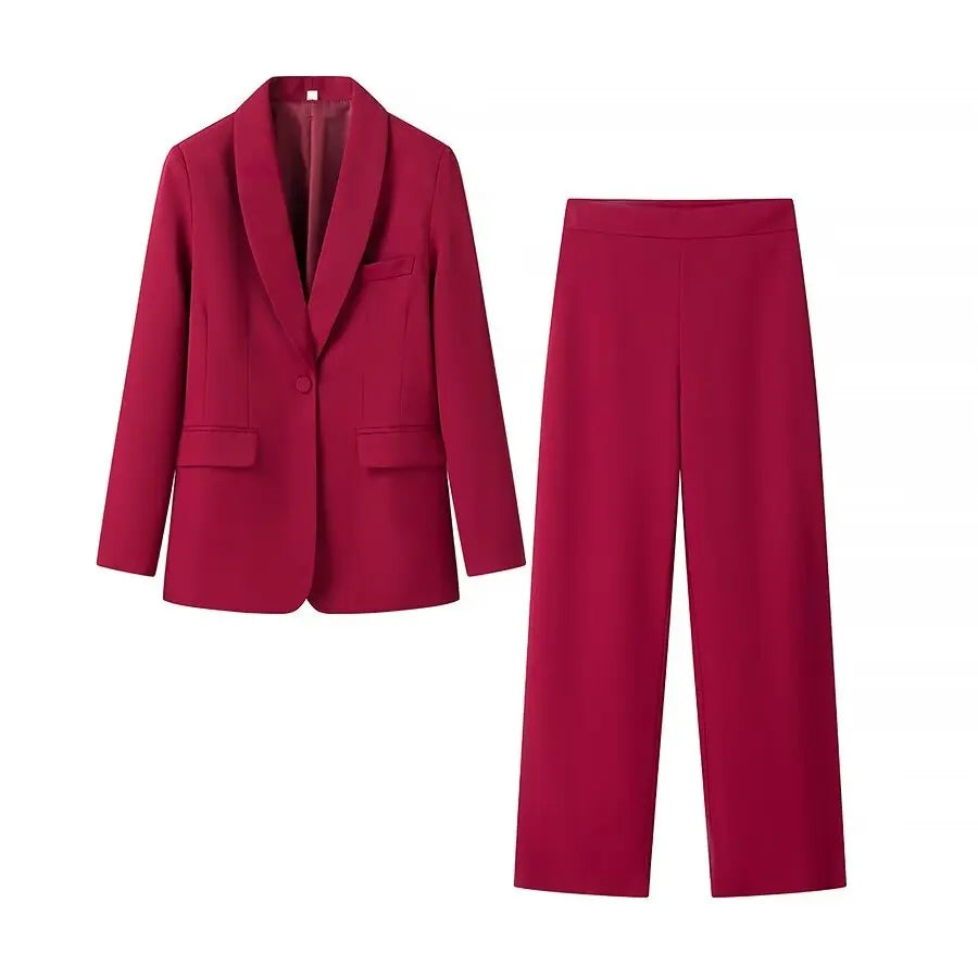 HH Autumn Women Fashion One Button Long Sleeves Pocket Decoration.