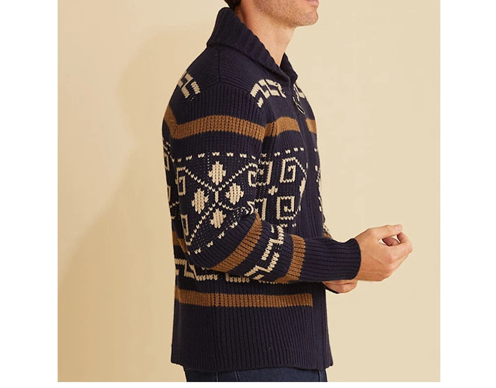 Winter Men's Cardigan Sweaters Fashion Male Knitted Sweater .