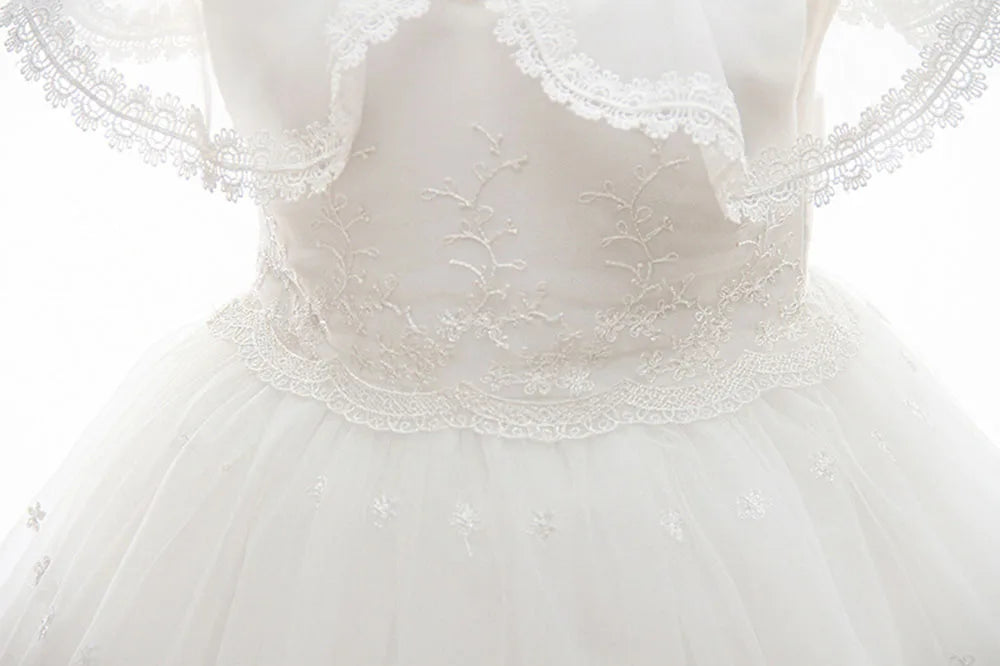 baby girl dresses embroidery pearl 1 year birthday dress wedding party christening baby girl clothes for 3-24 month