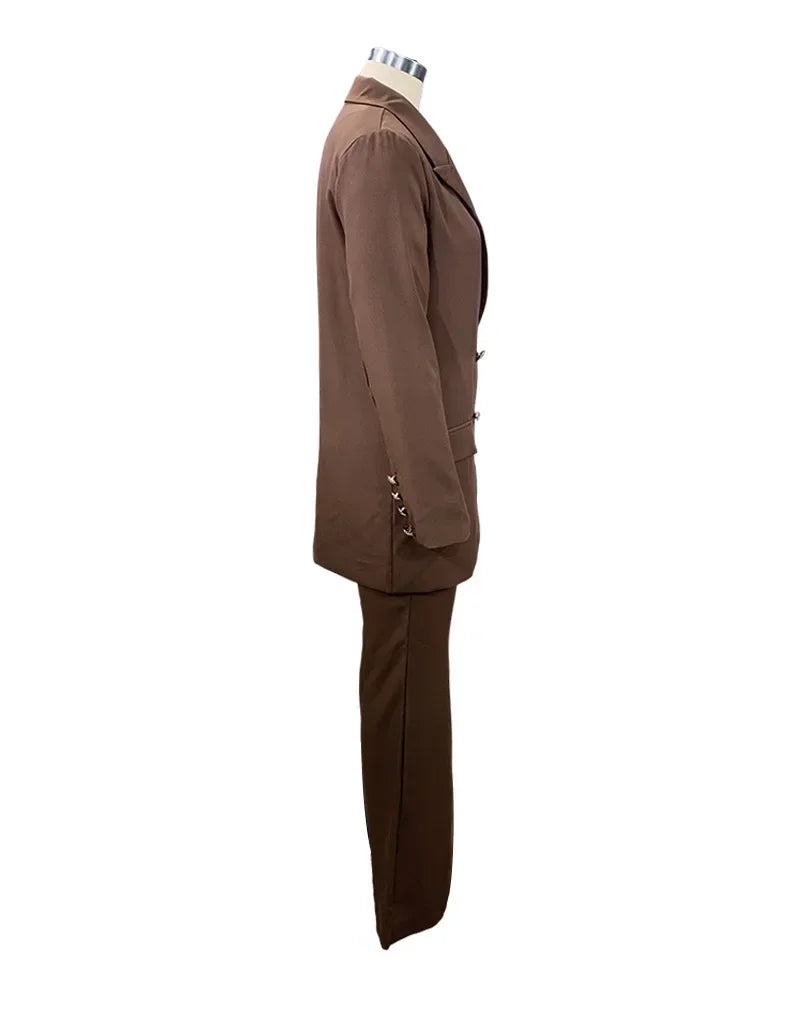 Autumn Winter 2 Piece Outfits for Women Blazer .