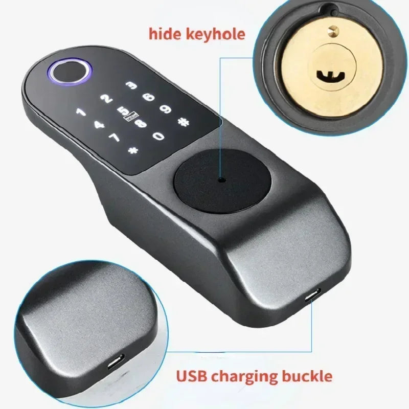 TUYA WIFI Smart Door Locks Fingerprint Lock Outdoor Waterproof Gate Locks .